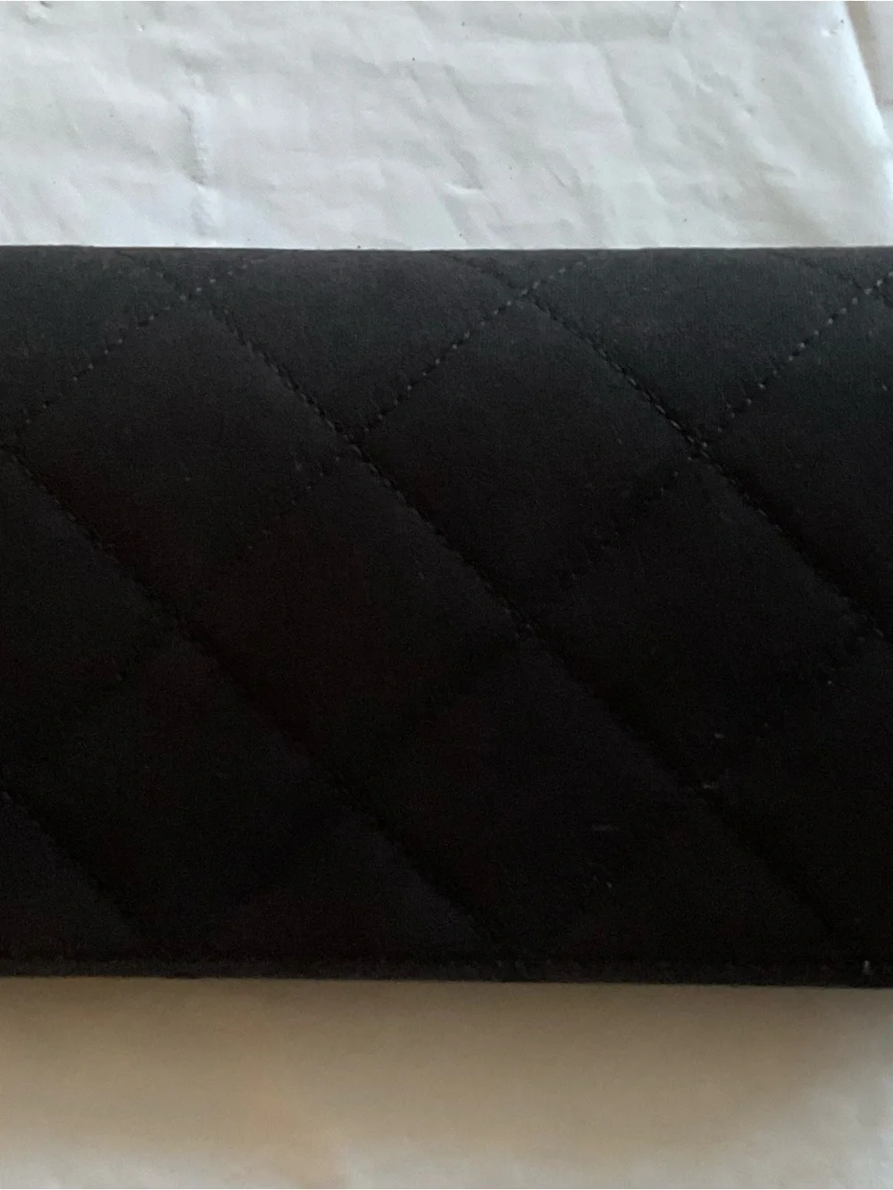 Chanel Black Quilted Fabric Soft Sunglasses Case Gold CC Logo